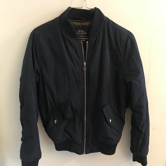 Bershka Jackets & Blazers - •Bershka• Navy Bomber Jacket
